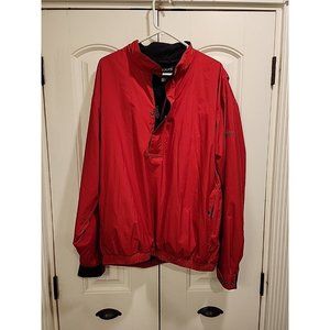 MEN'S SZ L FOOTJOY DRYJOYS LONG SLEEVE MOCK NECK 1/4 ZIP/BUTTON PULLOVER JACKET